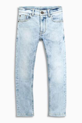 Light Blue Acid Wash Skinny Jeans (3-16yrs)